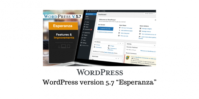 WooCommerce เวอร์ชัน 5.7 WordPress 5.7 “Esperanza”