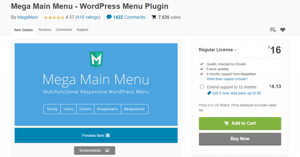 Plugin Menu WordPress
