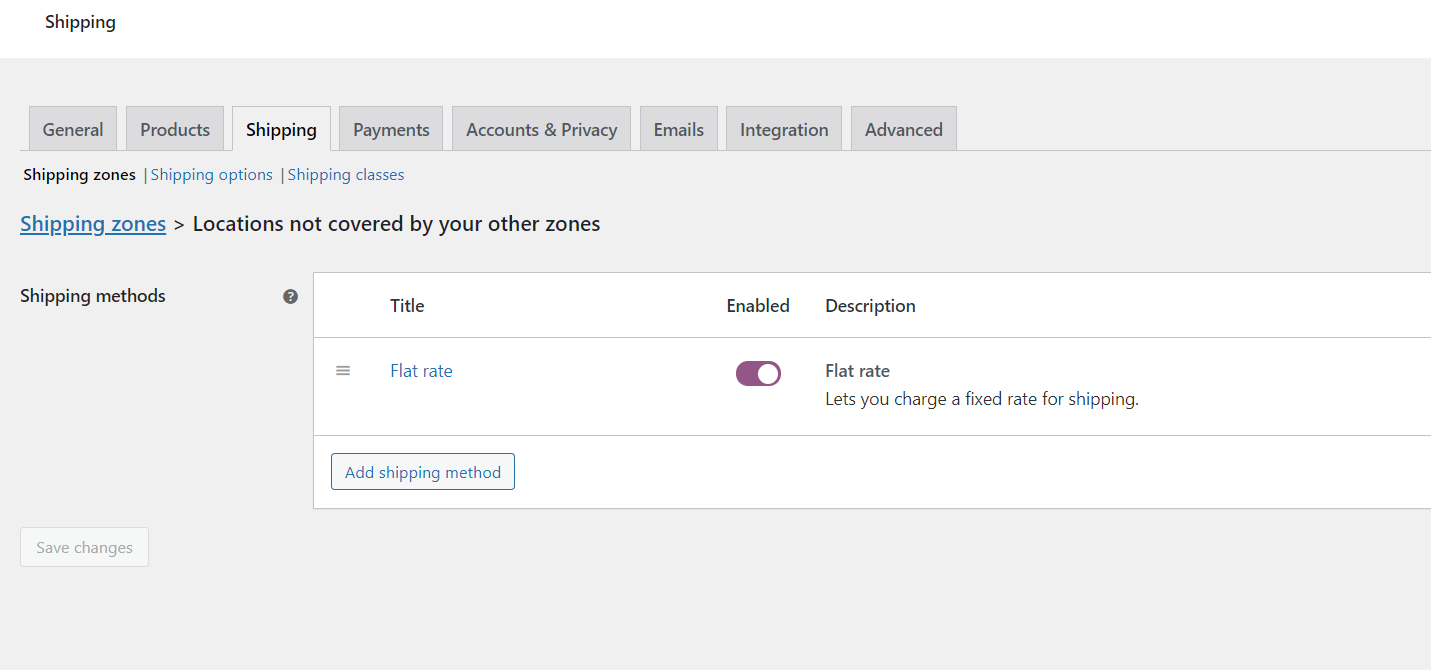 โซนการจัดส่งของ WooCommerce