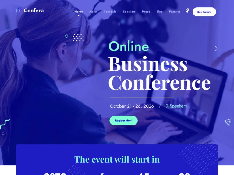 ธีม WordPress สำหรับการประชุมออนไลน์