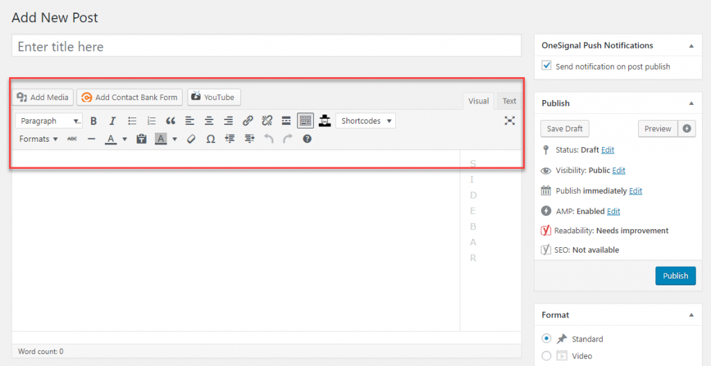 การแก้ไขเนื้อหา WordPress
