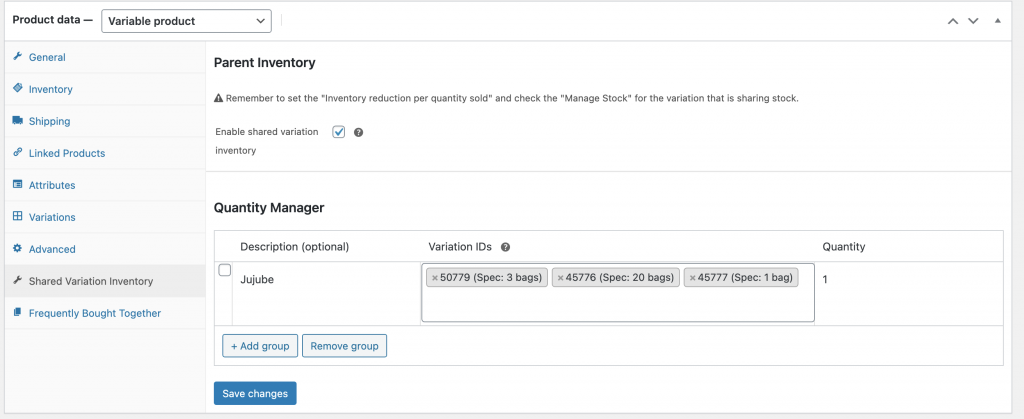 Plugin di variazione del prodotto WooCommerce