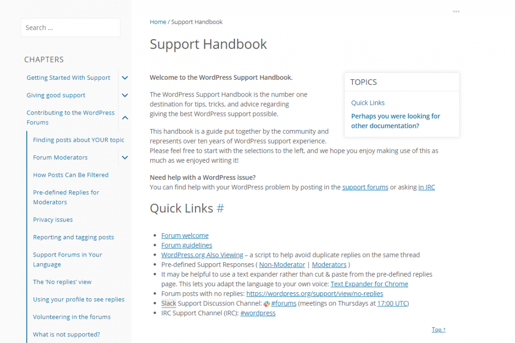 การสนับสนุน WordPress