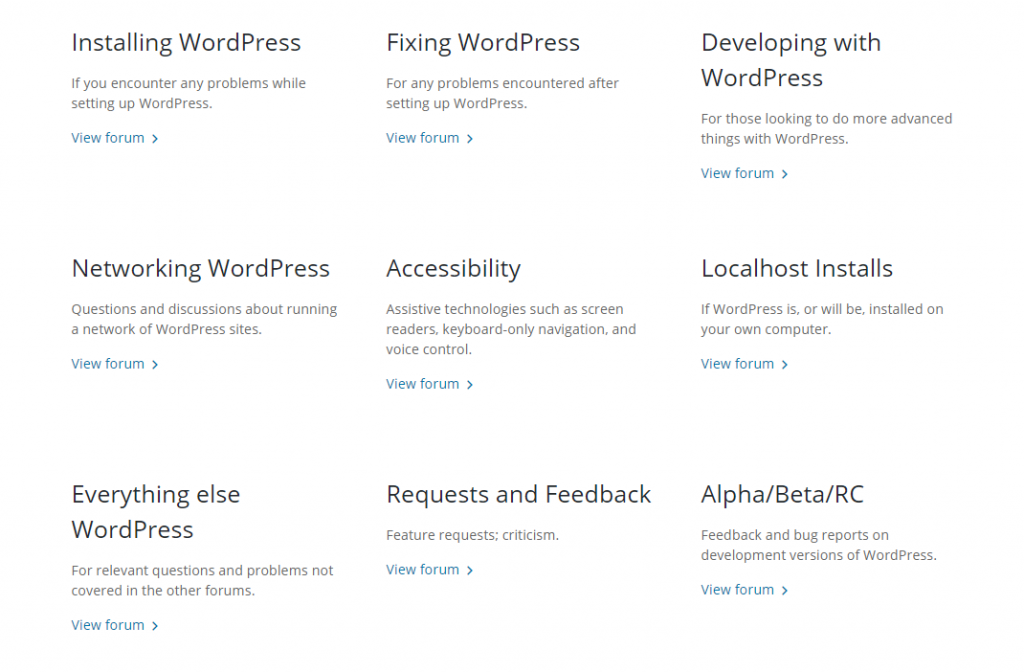 การสนับสนุน WordPress