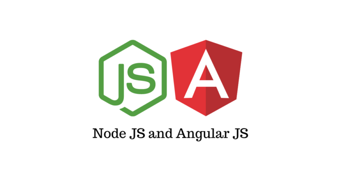 Angular JS i Node JS banner image node js and angular js