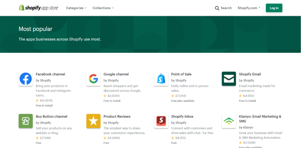 Shopify 應用商店。