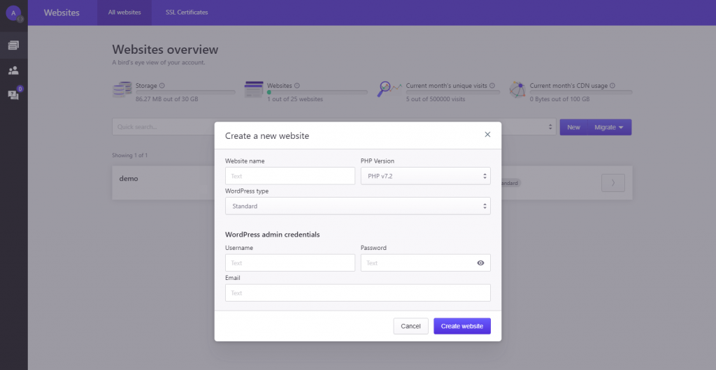 使用 Pressidium 建立一个 wordpress 网站