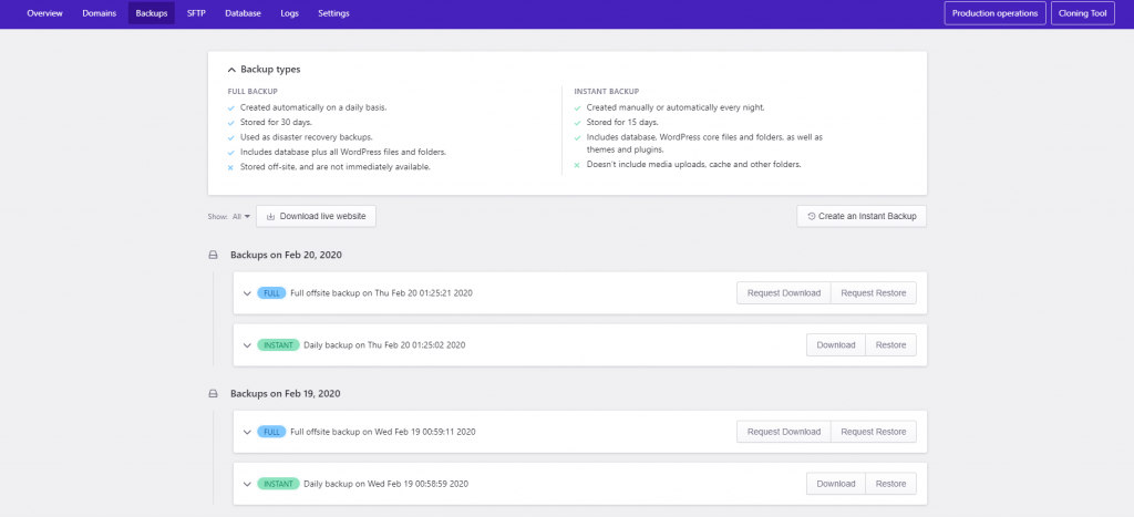Cadangan Hosting WordPress