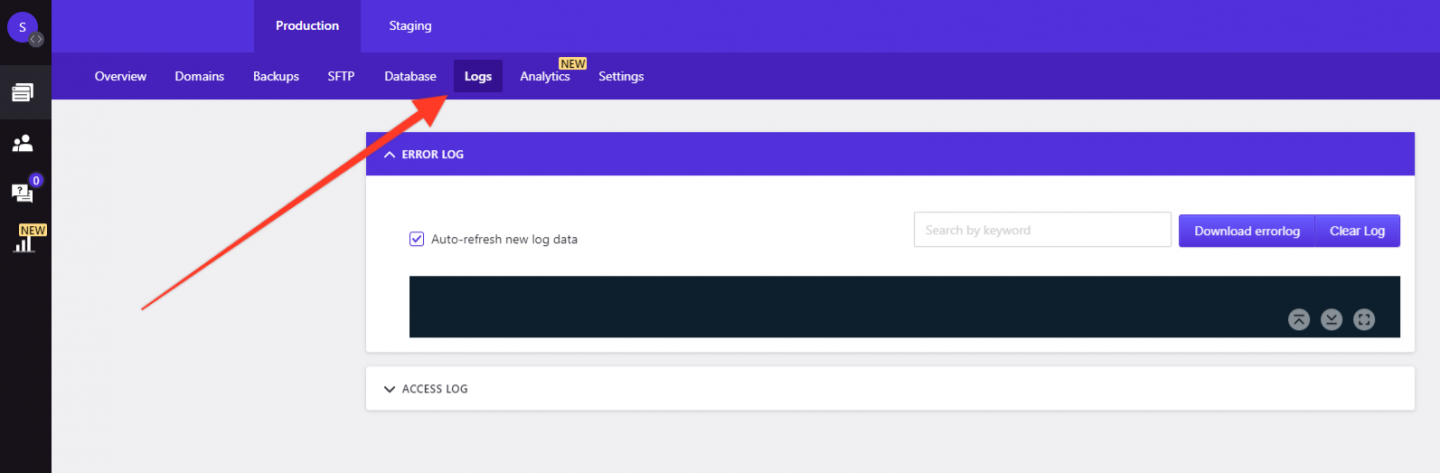 voir les logs wordpress sur pressidium