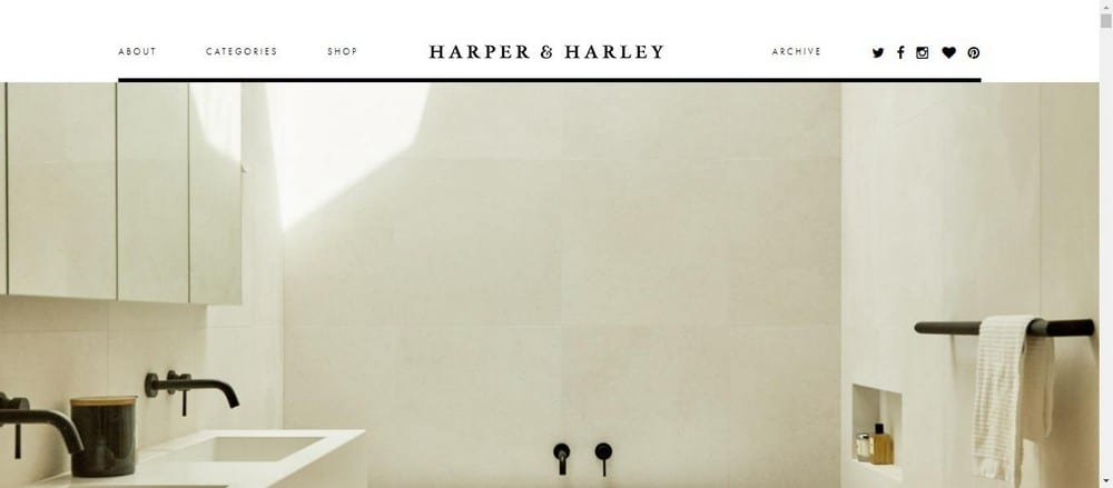 Harper와 Harley 웹사이트 예시