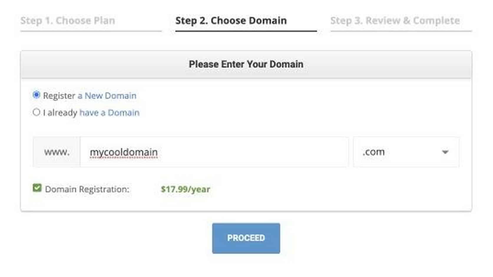 obtener el nombre de dominio de siteground