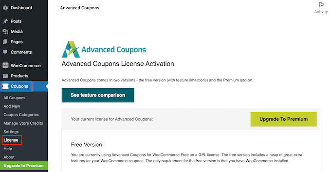 AdvancedGiftCardsプラグインにライセンスキーを追加する Adding your license key to the Advanced Gift Cards plugin