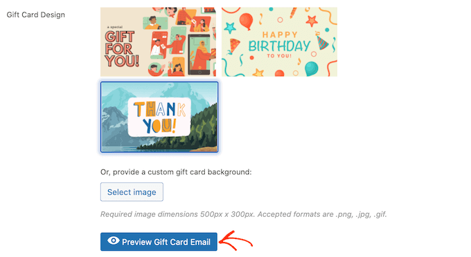 WooCommerceギフトカードの既製のデザイン Ready-made designs for your WooCommerce gift card