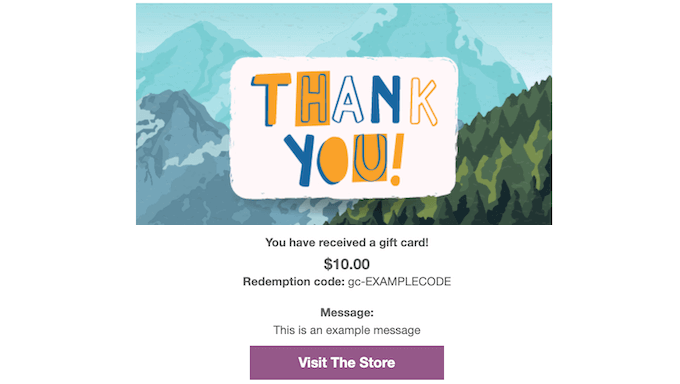 WordPressとWooCommerceを使用して作成されたサンプルギフト A sample gift created created using WordPress and WooCommerce