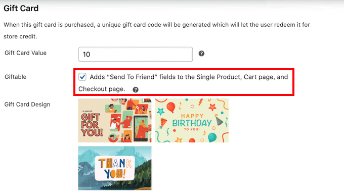ギフトカードをギフトに贈る Making a gift card giftable