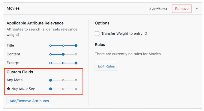 WordPress 검색에서 사용자 정의 게시물 유형에 대한 속성 관련성 변경 Changing the attribute relevancy for custom post types in WordPress search