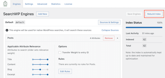 WordPress 검색 색인 재구축 Rebuilding the WordPress search index