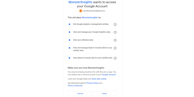 อนุญาตให้เข้าถึงบัญชี Google ของคุณ Allow access to your Google account
