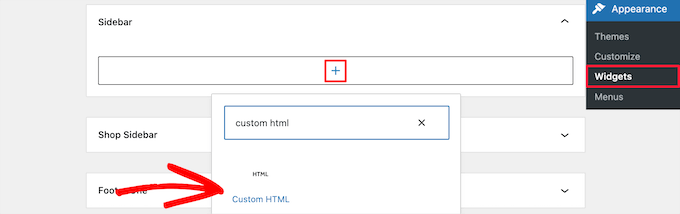 사용자 정의 HTML 블록 추가 Add custom HTML block