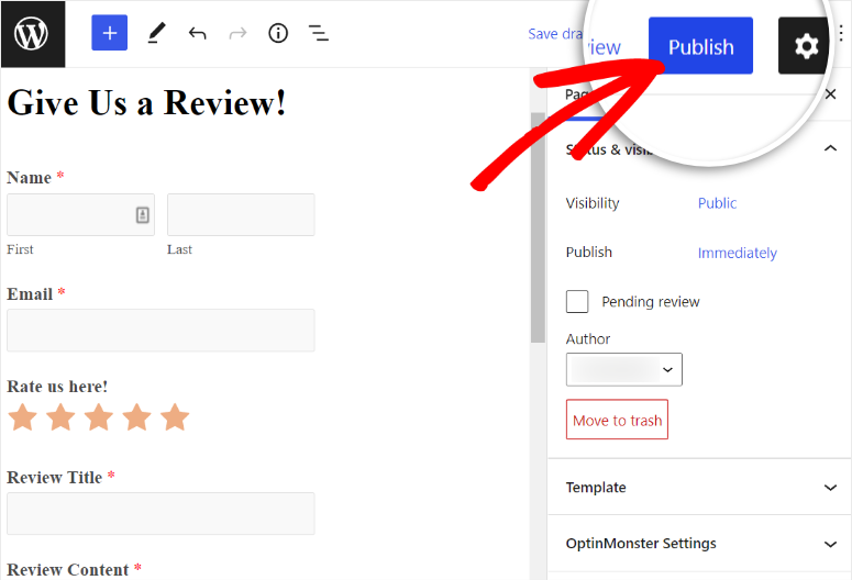 리뷰 양식 게시 - IsItWP - 무료 WordPress 테마 감지기 publish the review form