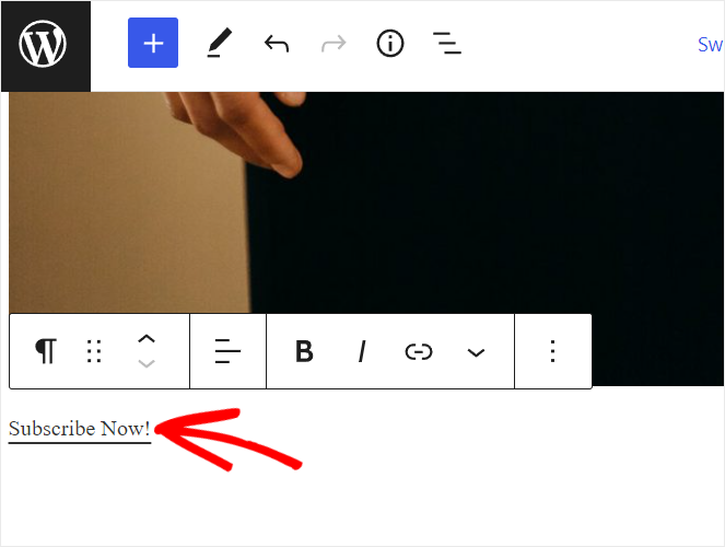 블록 편집기의 monsterlink - IsItWP - 무료 WordPress 테마 감지기 monsterlink on block editor