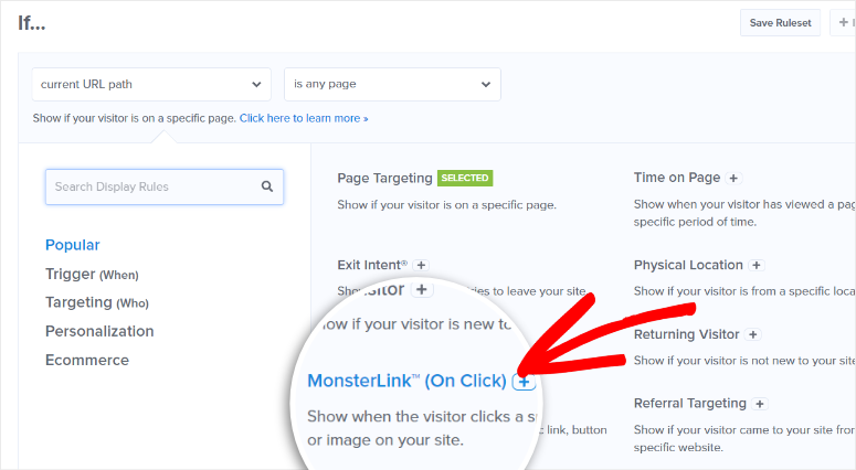Monsterlink 표시 규칙 선택 - IsItWP - 무료 WordPress 테마 감지기 select monsterlink display rule