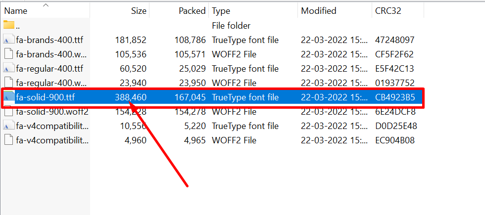 วิธีการฝังแบบอักษรไอคอน WordPress บนเว็บไซต์ของคุณ? 14 Font file size