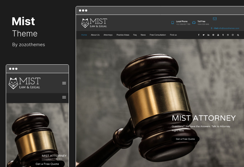 미스트 테마 - 고급 MultiConcept 테마
