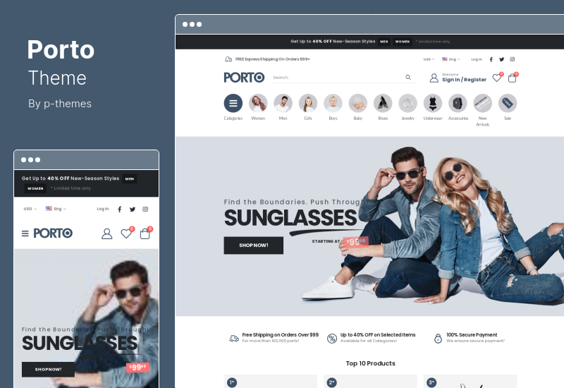 포르투 테마 - 다목적 WooCommerce 테마