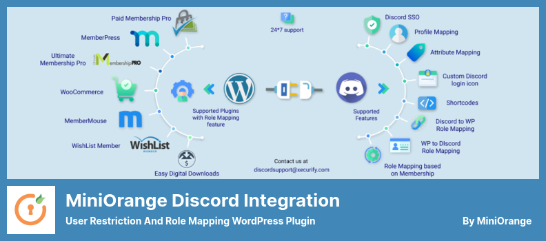 Плагин интеграции miniOrange Discord — плагин WordPress для ограничения пользователей и сопоставления ролей