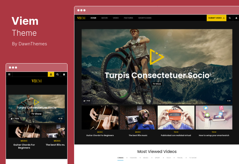 Viem 主题 - 视频 WordPress 主题