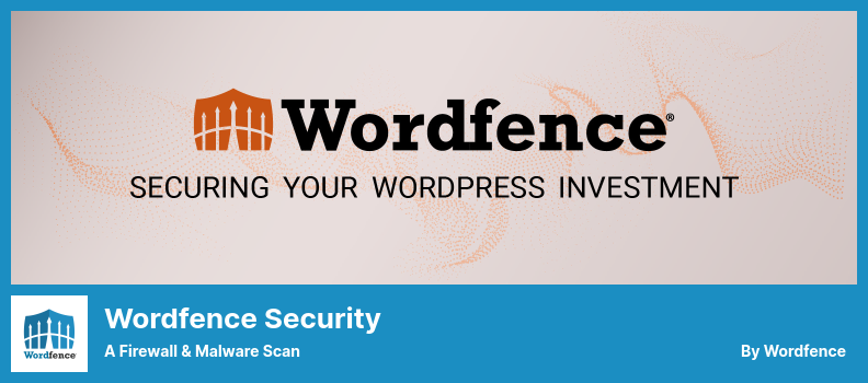 Wordfence 보안 플러그인 - 방화벽 및 맬웨어 검사