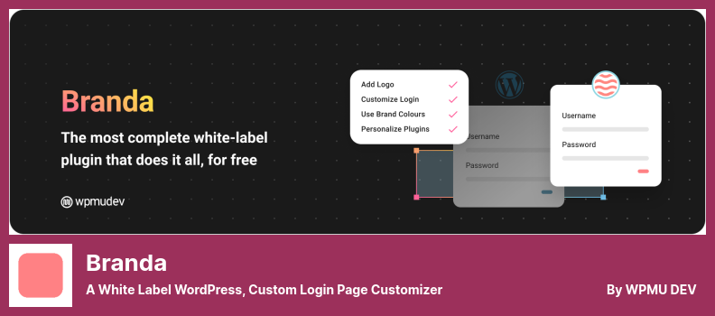 Branda Plugin - 白标 WordPress,自定义登录页面定制器