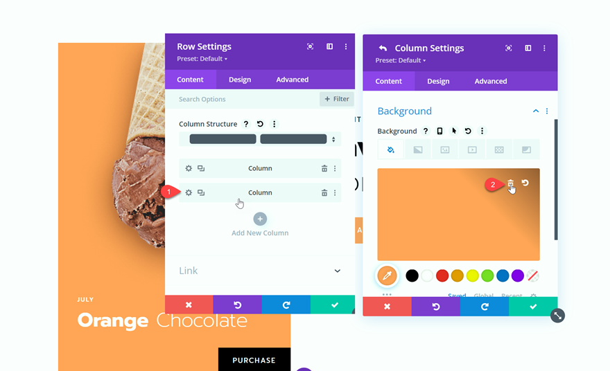 Divi CTA Padrão Máscara de Fundo Excluir Fundo