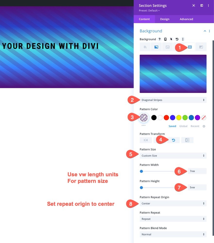 divi 中的无缝背景设计过渡