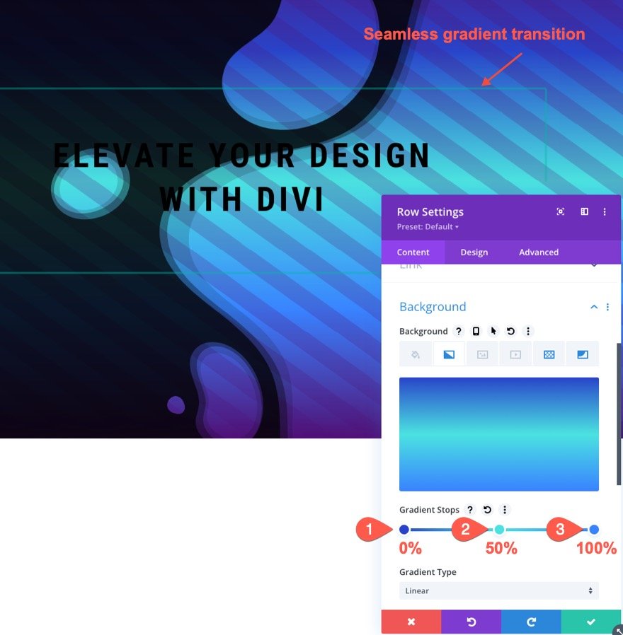 divi 中的无缝背景设计过渡