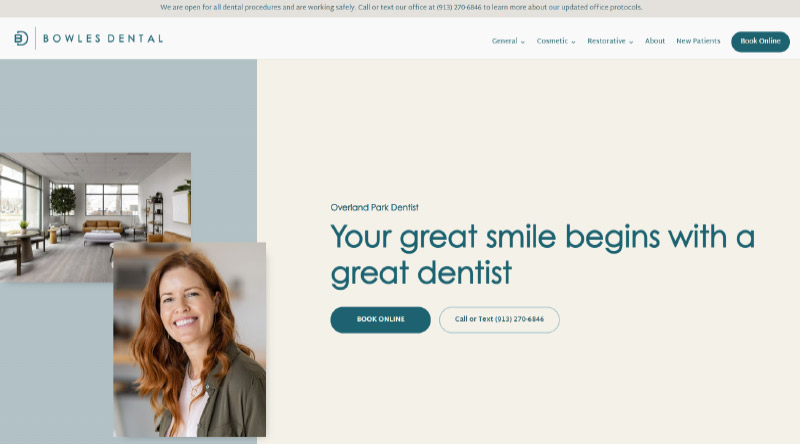 Tasarım İlhamı için 10+ Güzel Diş Hekimi Web Sitesi 12 Bowles Dental