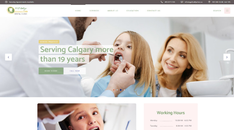 Tasarım İlhamı için 10+ Güzel Diş Hekimi Web Sitesi 3 MS Galiza Dental Clinic