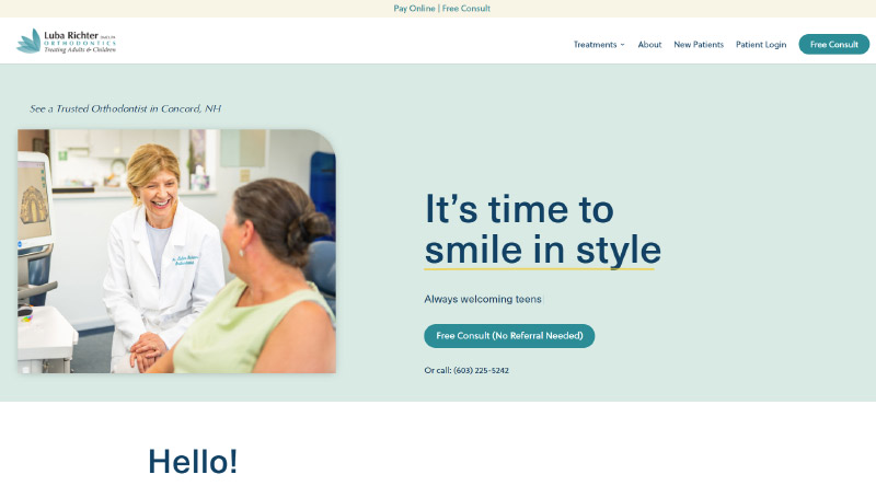 Tasarım İlhamı için 10+ Güzel Diş Hekimi Web Sitesi 16 Luba Richter Orthodontics