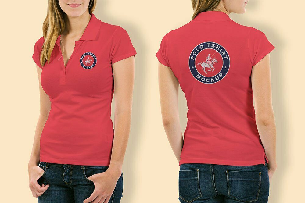 Poloshirt Mockup der Frau