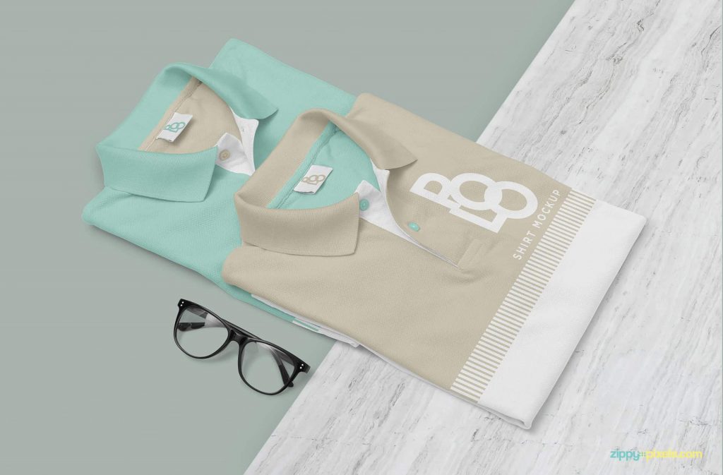 Minimalistisches Poloshirt-Design-Mockup