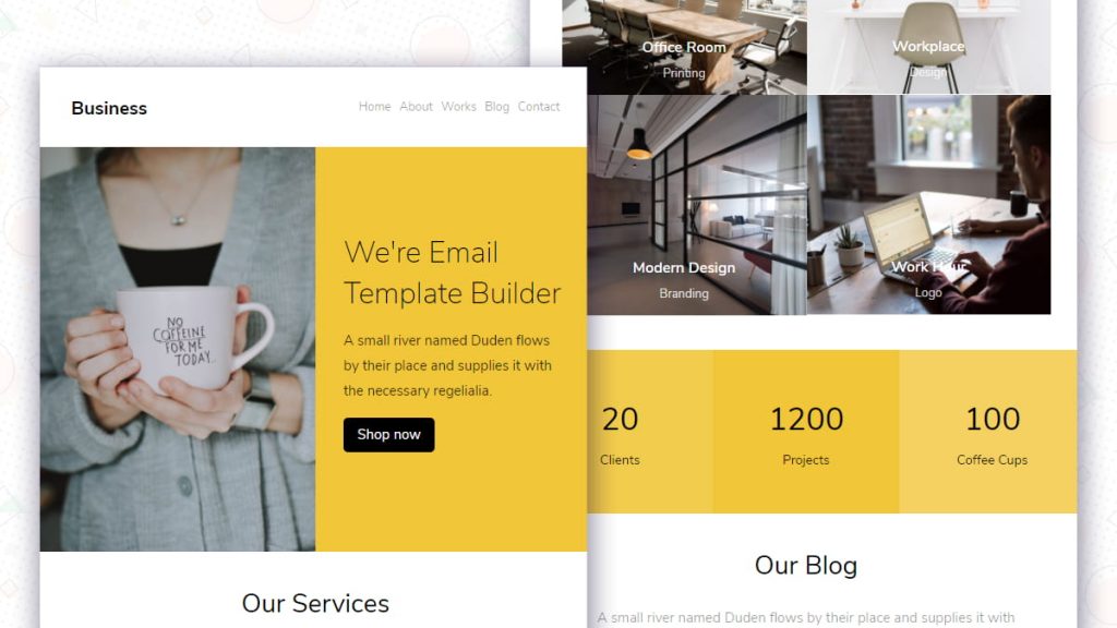 Buletin informativ Colorlib Business Email v14