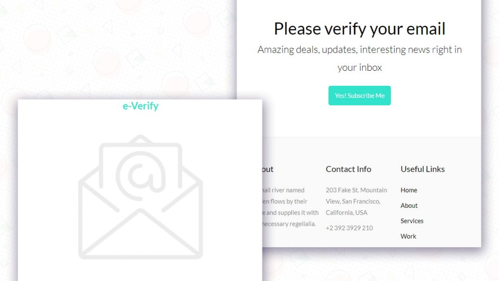 Șablon de verificare a e-mailului