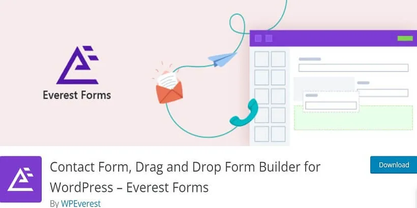 Everest Forms-meilleurs-plugins-de-téléchargement-de-fichiers-et-d'images-wordpress
