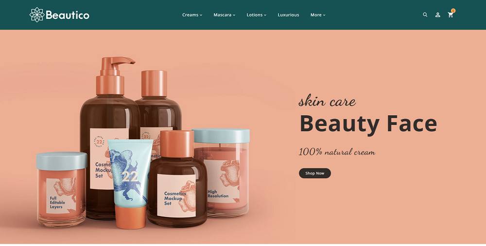 Beautico Beauty and Skincare OpenCart 响应式主题