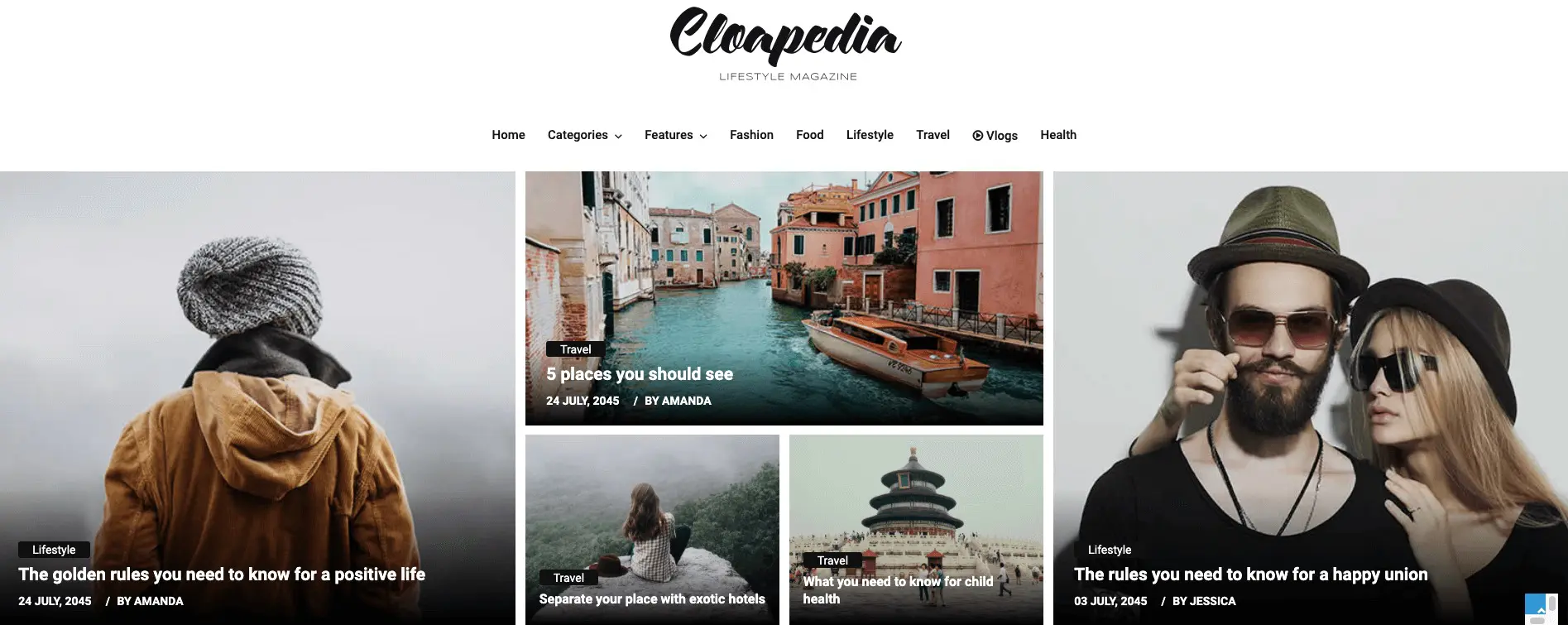 Cloapedia Modèle gratuit de nouvelles Bootstrap