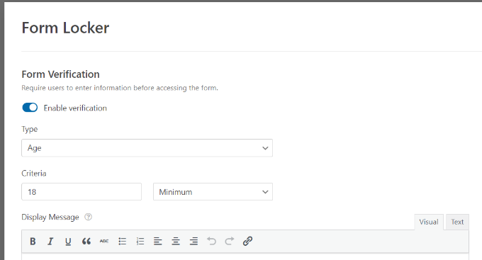 年齢ベースのフォーム入力制限を設定する Set age based form entry limits