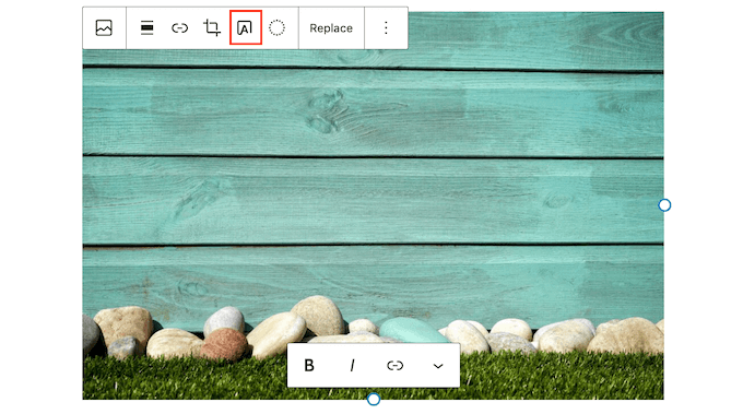 Menambahkan teks di atas gambar di WordPress Adding text on top of an image in WordPress