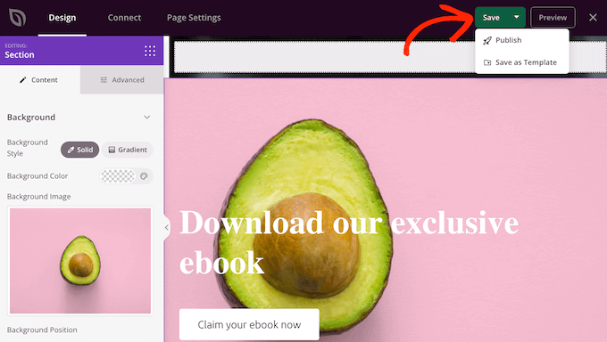 Menerbitkan desain SeedProd Publishing a SeedProd design