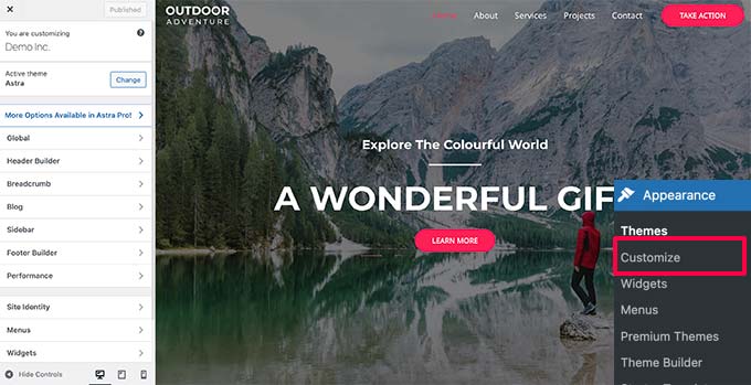 Sesuaikan pratinjau tema Customize theme preview